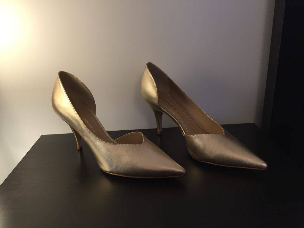 wedding gold high heels