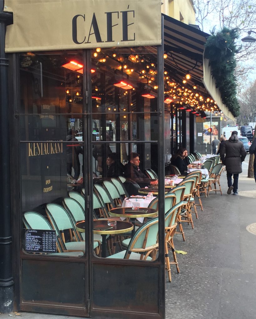 heated seating on Paris terrace