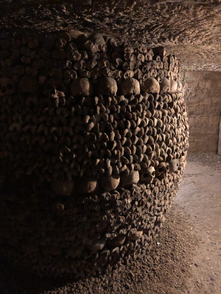 Paris Catacombes pillar of bones