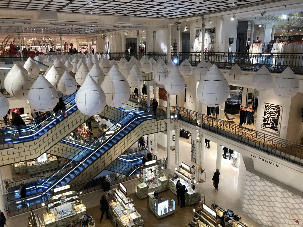 inside of Bon Marché Paris