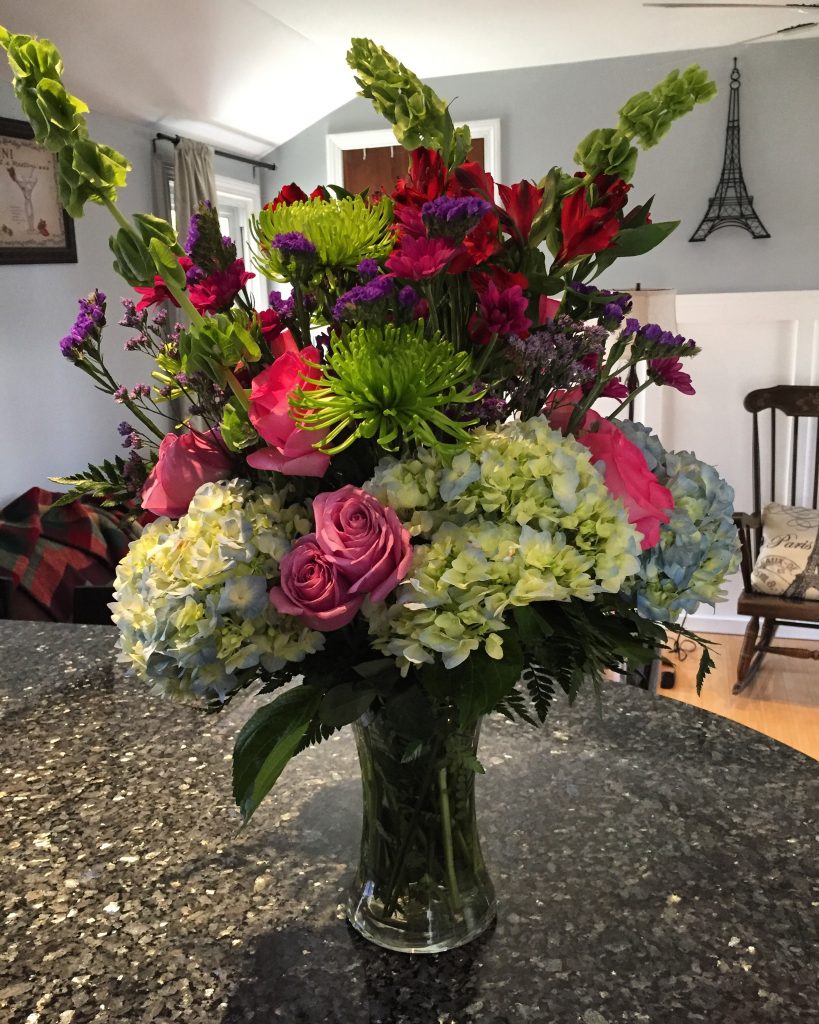 bouquet of flowers in vase