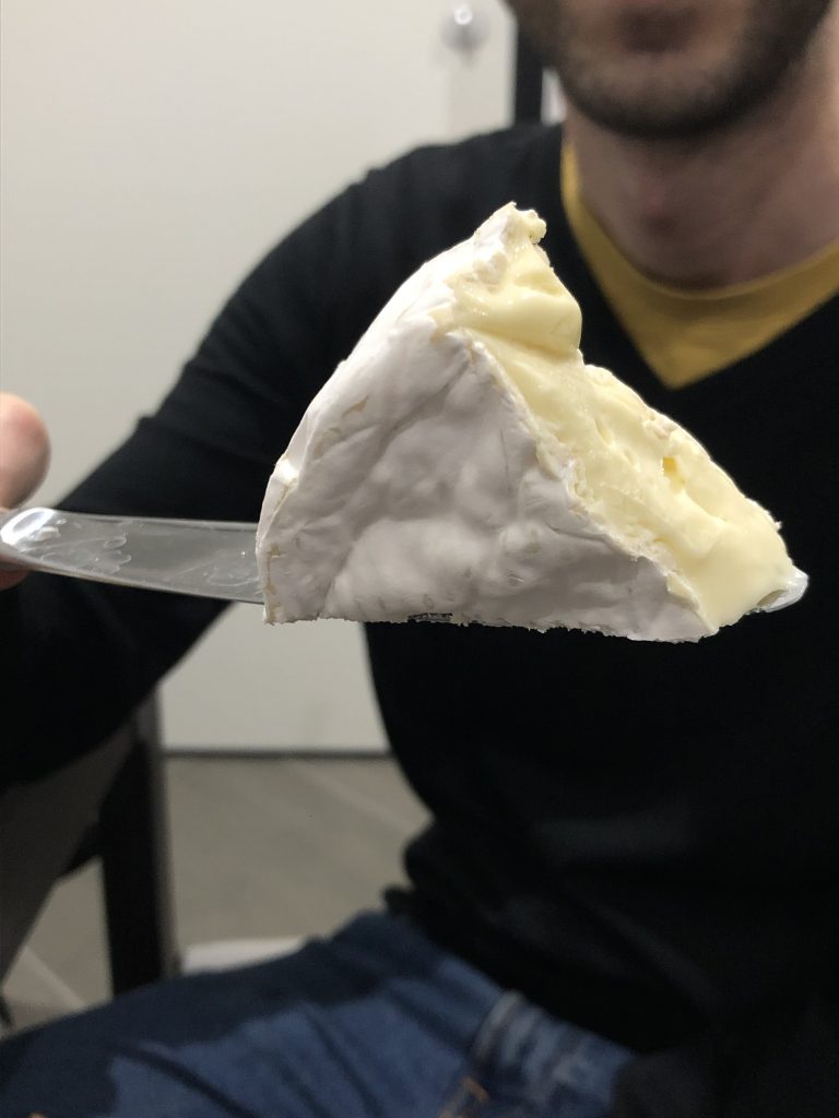 large portion of camembert cheese