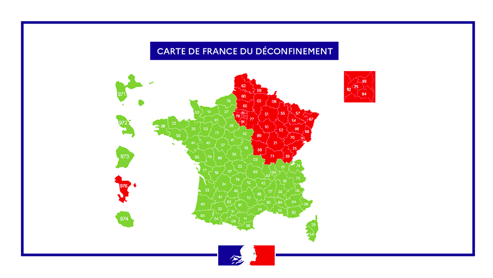 carte de France du Déconfinement