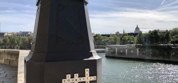 wabisabi Paris street art scrabble pieces