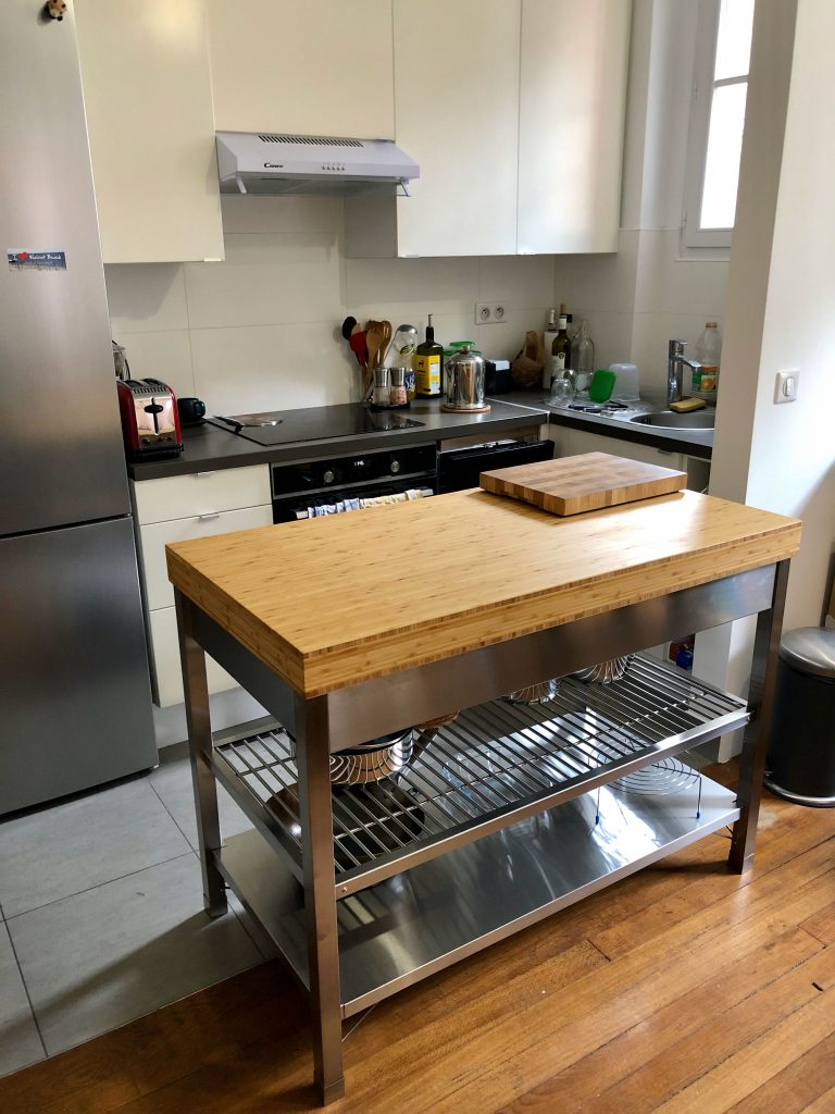 open kitchen in Paris apartment