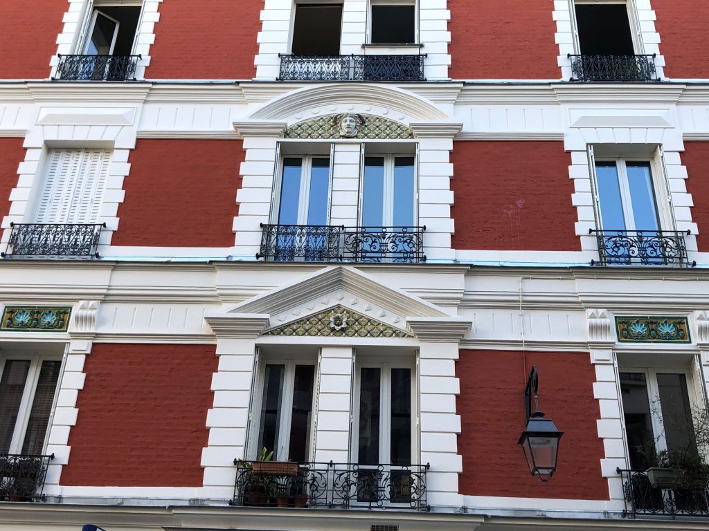 red brick building in Paris