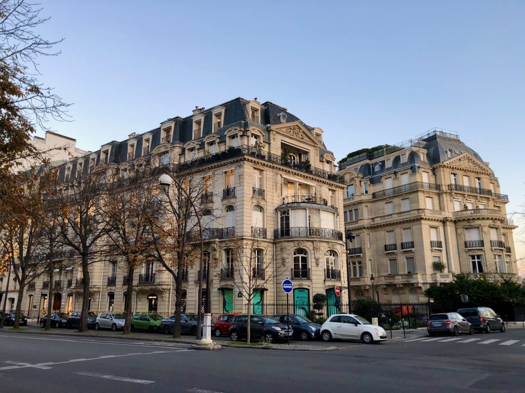 apartment buildings on Avenue Montaigne in Paris