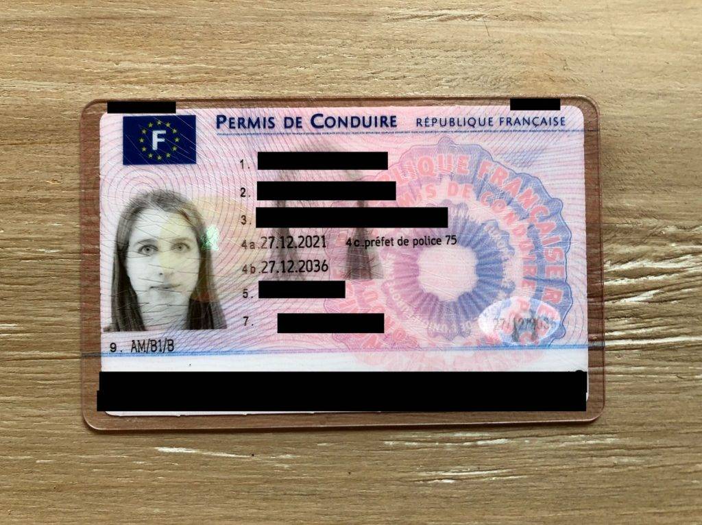 French driver's license, permis de conduire