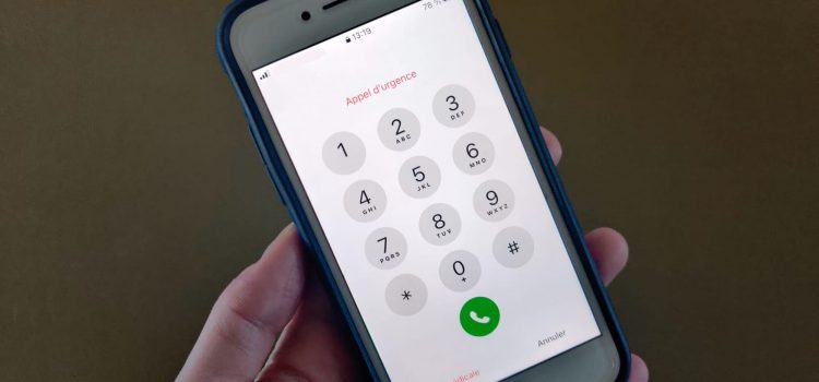 Emergency Numbers in France appel d'urgence, emergency call screen on an iphone