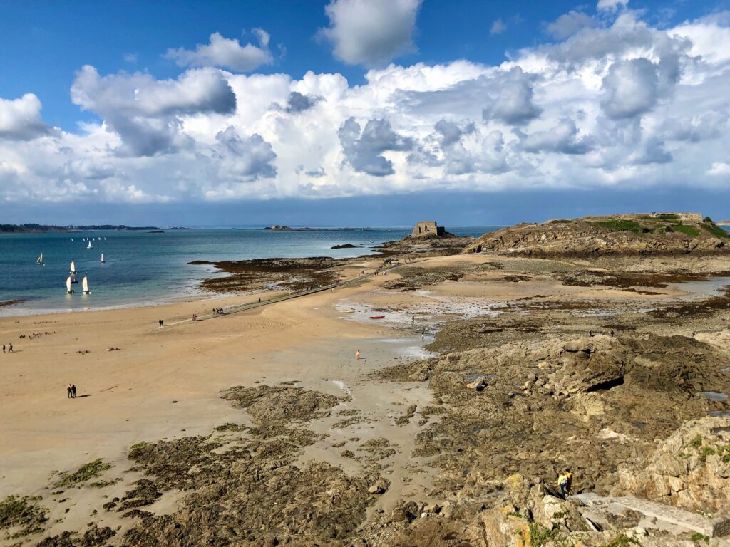 looking out at Grand Bé (Saint-Malo) during low tide