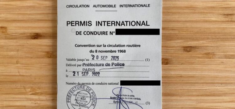 French international driving permit booklet