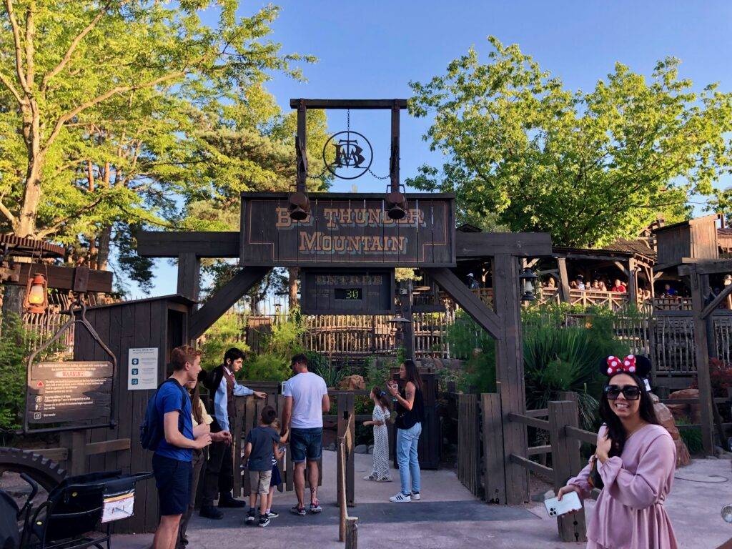 entrance to Big Thunder Mountain ride in Disneyland Park Paris