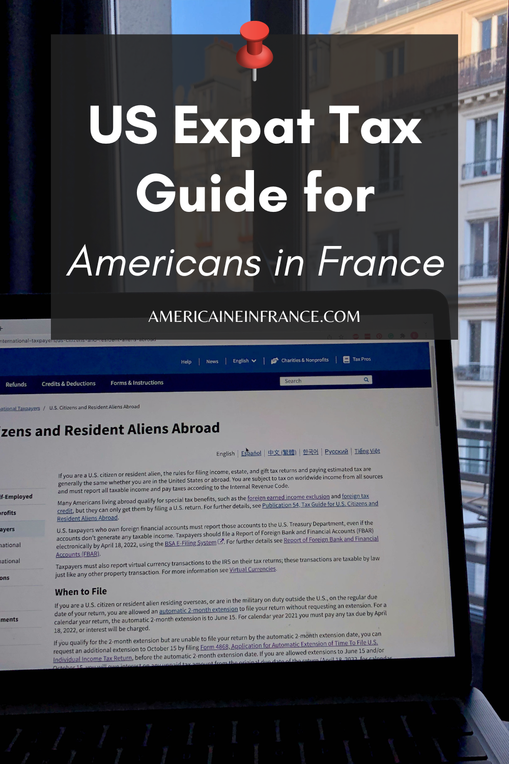 US Expat Taxes: What Americans Living in France Need to Know
