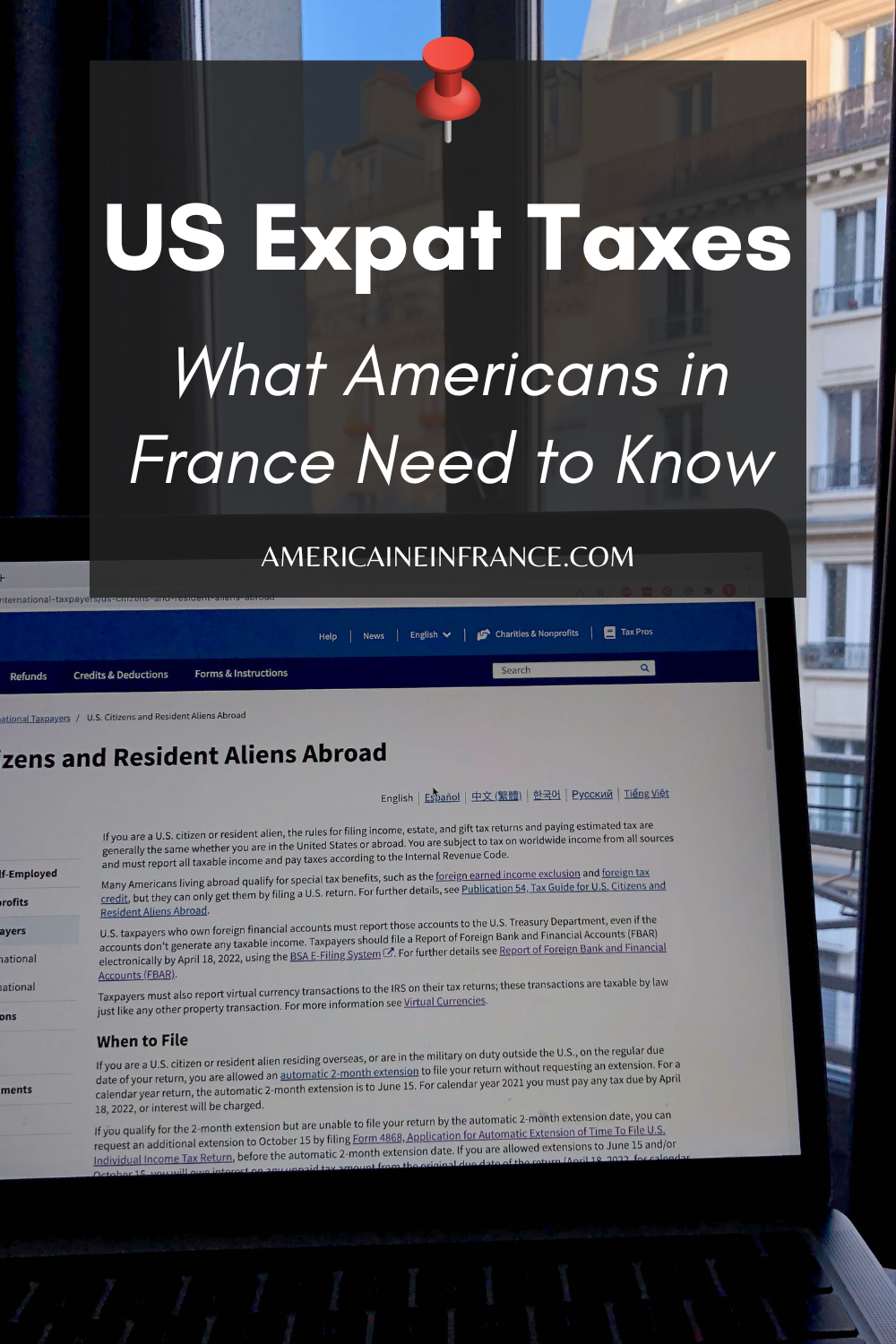 US Expat Taxes: What Americans Living in France Need to Know